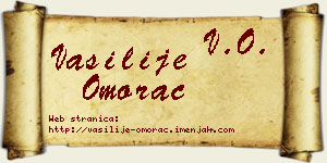 Vasilije Omorac vizit kartica
